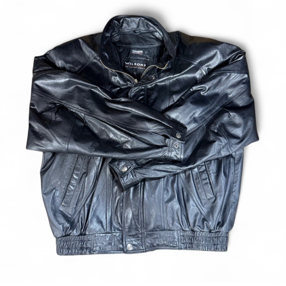 Wilson’s leather motorcycle jacket XXLT- Thinsulate lined- made in Korea